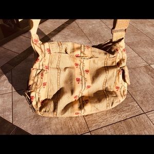 Fossil canvas purse handbag floral crossbody